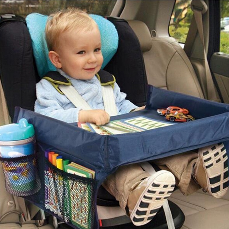 Baby Car Seat Tray Storage Kids Toy Food Water Holder Desk Children Table Safety Child Table Storage Travel Play Car Accessories